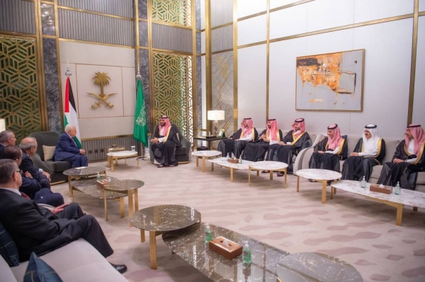 Crown Prince meets Palestinian president