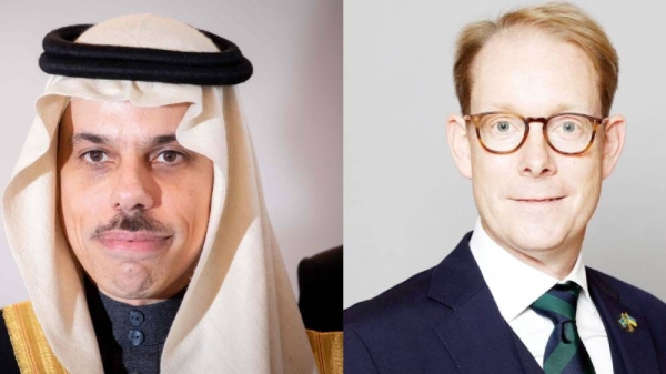 Foreign minister Prince Faisal Bin Farhan discussed the developments in Sudan during a phone call from the Swedish counterpart Tobias Billström on Saturday.