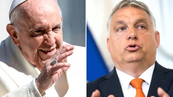 Pope Francis (L) is set to meet Hungarian Prime Minister Viktor Orban