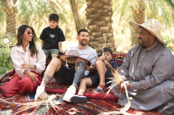 Argentine football star Lionel Messi has arrived in Saudi Arabia on Monday along with his family for his second visit to the Kingdom as Saudi Tourism Ambassador.