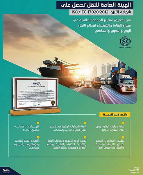 TGA certified by ISO for achieving international quality standards