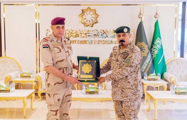 The IMCTC Maj. Gen. Mohammed Bin Saeed Al-Moghedi received Director of the Iraqi Military Intelligence Maj. Gen. Zaid Hoshi Khalaf Wadi and his accompanying delegation in Riyadh on Tuesday.