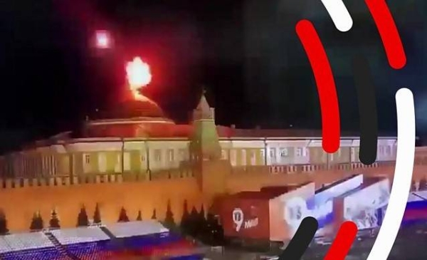 Russian social media videos appear to show the Kremlin drone attack