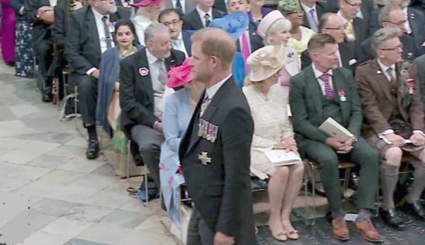Prince Harry arrives at Westminster Abbey