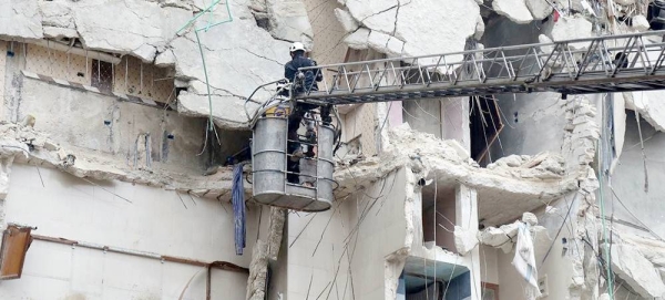 Buildings in Idlib, Syria, have been damaged by the earthquake which struck the region. — courtesy UNOCHA/Ali Haj Suleiman