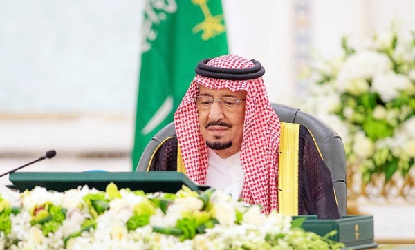 Custodian of the Two Holy Mosques King Salman chairs the Cabinet session on Tuesday at Al-Salam Palace in Jeddah.