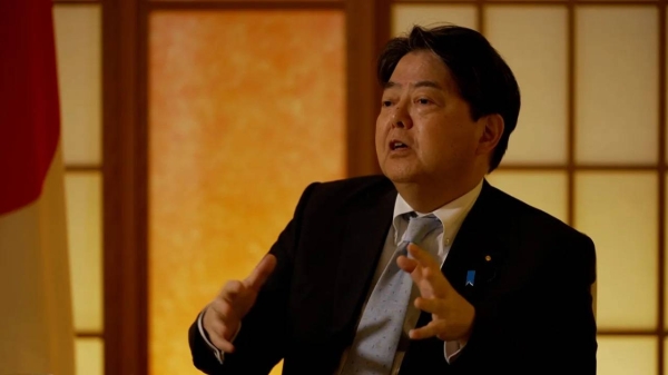 Japanese Foreign Minister Yoshimasa Hayashi, speaking to CNN in Tokyo, Japan on May 10, 2023.