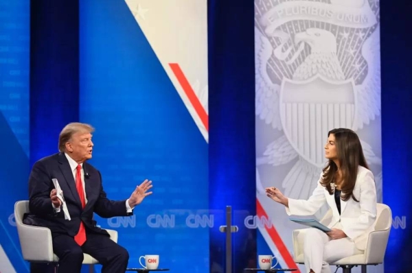 Donald Trump spoke at a CNN town hall with host Kaitlan Collins