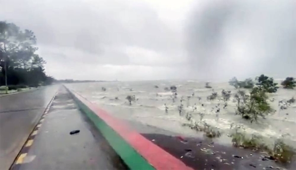 Hundreds of thousands of people have been evacuated in Bangladesh ahead of Cyclone Mocha, which made landfall Sunday. — courtesy Twitter