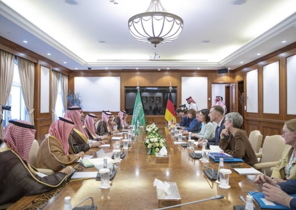 Foreign Minister Prince Faisal Bin Farhan and German Foreign Minister Annalena Baerbock held official talks in Jeddah on Monday.