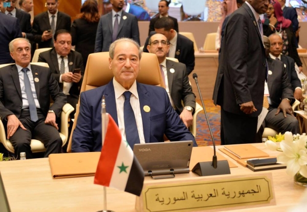 Syrian Foreign Minister Dr. Faisal Al-Mekdad participates at the preparatory meeting ahead of Friday's 32nd Arab Summit in Jeddah.