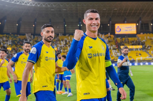 Cristiano Ronaldo scored the winner with a stunning goal, keeping Al Nassr’s hopes of winning the Saudi Pro League title alive after defeating Al Shabab 3-2. (SPL)