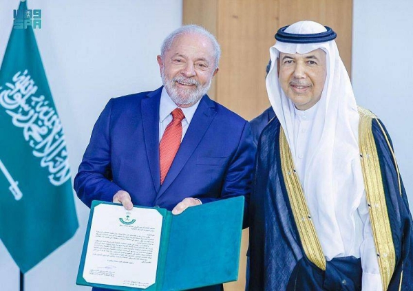 Saudi Ambassador Faisal bin Ibrahim Ghulam presented his credentials to Brazilian President Luiz Inacio Lula da Silva in Brasilia on Friday.