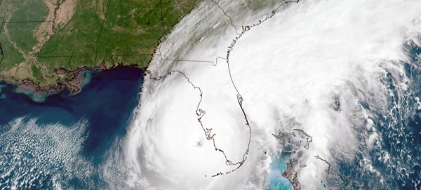 Satellite image of Hurricane Ian as it was making landfall in Florida on Sept. 28, 2022. — courtesy NOAA