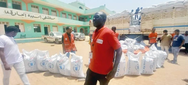 Some 10,000 people are due to receive food aid in a first distribution in Omdurman, Sudan. — courtesy Sudanese Red Crescent Society