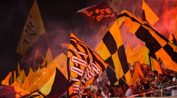 Tens of thousands of Al-Ittihad fans will gather at Jeddah’s King Abdullah Sports City stadium on Wednesday to celebrate the coronation of their favorite club as the Saudi Pro League Champions after a long wait of 14 years. (Picture: @ittihad)