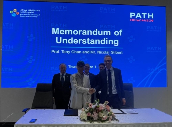 Prof. Tony Chan, KAUST President and his counterpart from PATH, Nikolaj Gilbert, signed the MOU.