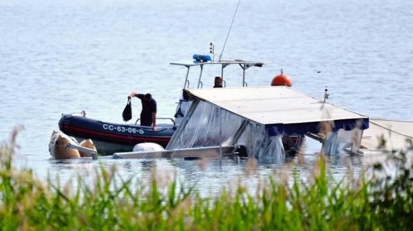 A tourist boat that capsized on Lake Maggiore. — courtesy Shutterstock