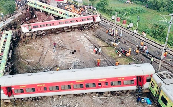 Drone footage shows the devastation after Friday’s train crash