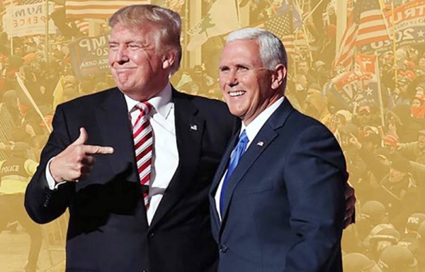 Former US Vice-President Mike Pence with former President Donald Trump in this file photo.