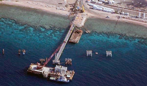File photo of the floating storage regasification unit (FSRU), located at Sheikh Sabah Al-Ahmad Al-Jaber Al-Sabah's port, in Aqaba City on the Red Sea.