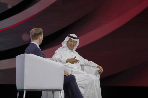 Minister of Energy Prince Abdulaziz Bin Salman addressing the 10th edition of the Arab-China Businessmen Conference in Riyadh on Sunday.