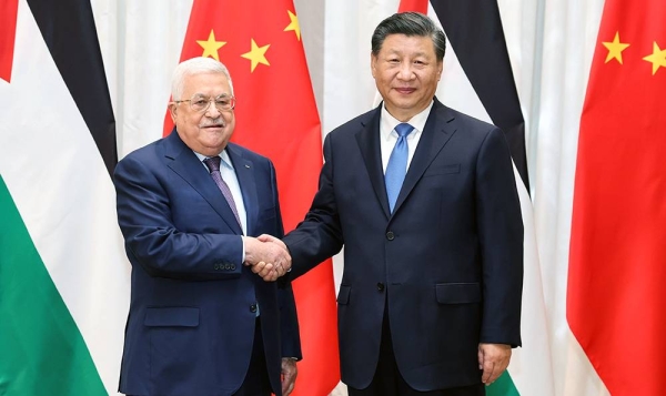 Chinese President Xi Jinping and Palestinian President Mahmoud Abbas on Wednesday held talks in Beijing.