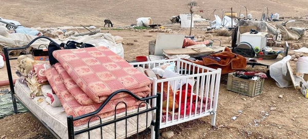 In the West Bank people have been forced to flee their homes. — courtesy UNOCHA