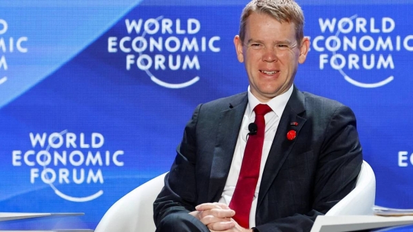 Chris Hipkins attends a session of the World Economic Forum at the Meijiang Convention and Exhibition Center in Tianjin, China on June 27.