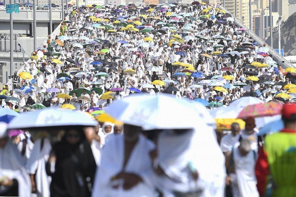 After performing wuquf (standing) at Arafat, the high point of the annual pilgrimage of Hajj, on Tuesday and spending overnight in Muzdalifah in an atmosphere full of spirituality, the Hajj pilgrims returned to their camps in the Tent City of Mina this morning to perform four main rituals of Hajj. 