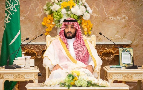 Crown Prince and Prime Minister Mohammed Bin Salman during the reception.