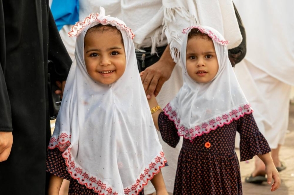Kids, accompanying their parents who are performing Hajj, were the enthralling scenes in the midst of the tiresome lifetime spiritual journey undertaken by hundreds of thousands of pilgrims on Arafat Day, the day that marks the climax of the annual pilgrimage.