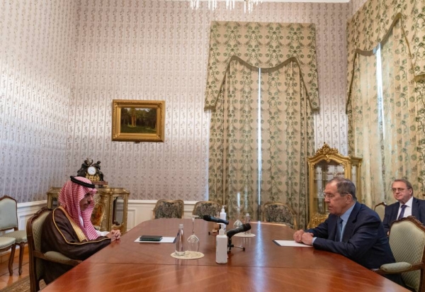 Foreign Minister Prince Faisal Bin Frahan has met with his Russian counterpart Sergey Lavrov on the sidelines of the joint ministerial meeting between the GCC countries and Russia in Moscow