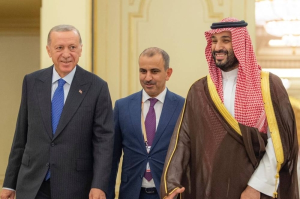Crown Prince and Prime Minister Mohammed Bin Salman accorded a warm welcome to Turkish President Recep Tayyip Erdogan on Monday in Jeddah.