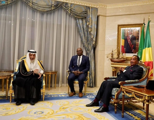 President Denis Sassou Nguesso receives Royal Court Advisor Ahmed Kattan in Brazzaville on Wednesday.