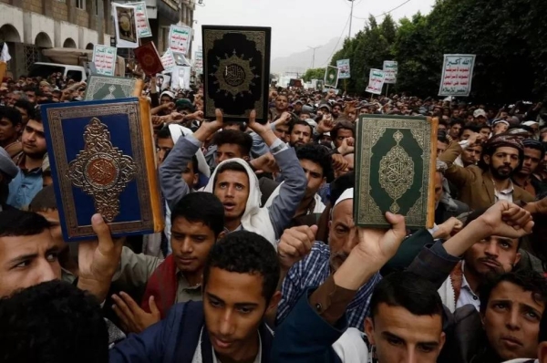 Thousands of Yemenis voiced anger at Sweden and Denmark over desecration of the Quran