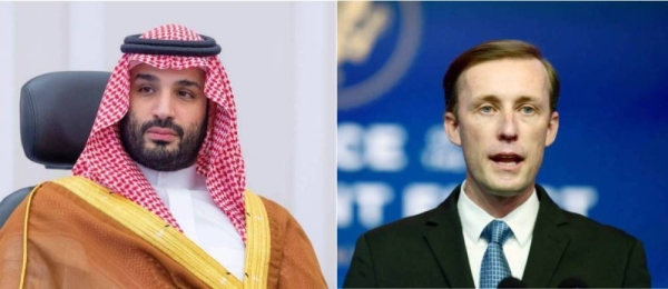 File photo of Crown Prince and Prime Minister Mohammed bin Salman and the US National Security Advisor Jake Sullivan 
