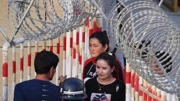 Uyghurs in China live under intense surveillance and more than a million have allegedly been detained in internment camps (file photo from 2019)