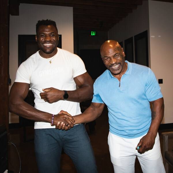 Francis Ngannou teams up with Mike Tyson ahead of clash with Tyson Fury in October 