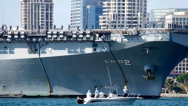 One of the suspects served on the USS Essex, shown here near San Diego in a file photo from 2012