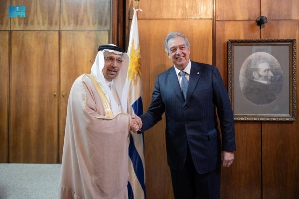 Minister of Investment Eng. Khalid Al-Falih has met a number of ministers Saturday in Uruguay during his visit to the country.