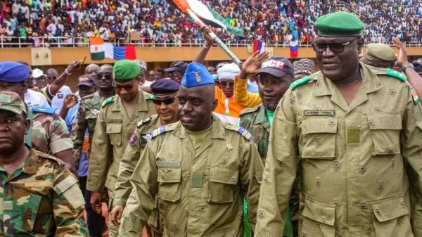 Niger's junta leaders were cheered by thousands of supporters at a defiant rally in Niamey on Sunday