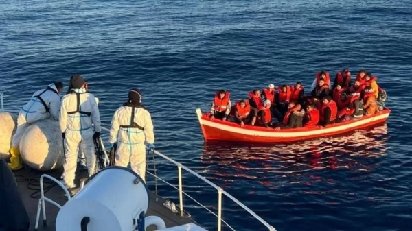 The Italian coastguard recovered the bodies of a one-year-old baby and a woman from the Ivory Coast