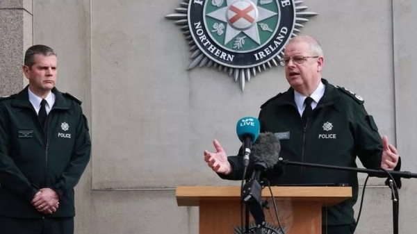 PSNI Chief Constable Simon Byrne (right) and Assistant Chief Constable Chris Todd