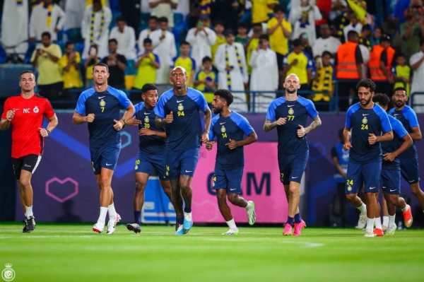 The presentation ceremony for the Arab Clubs Champions lasted for 25 minutes at the Al-Awal Park stadium in Riyadh.