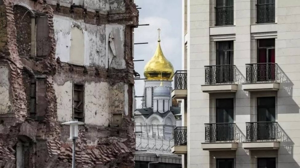 Some buildings have been heavily damaged in previous attacks on Moscow