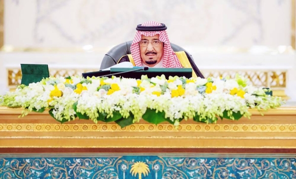 Custodian of the Two Holy Mosques King Salman chairs Cabinet session at Al-Salam Palace in Jeddah on Tuesday.