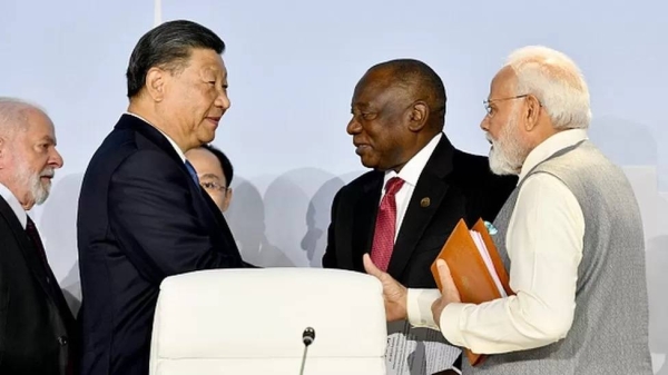 Xi and Modi met on the sidelines of the Brics summit in Johannesburg