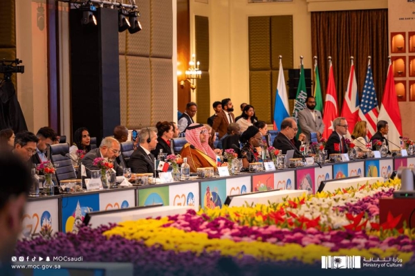 Assistant Minister of Culture Rakan Bin Ibrahim Al-Touq speaks at the G20 Culture Ministers’ Meeting in Varanasi, India.