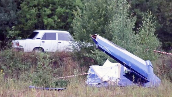 Part of Prigozhin’s plane after crash. — courtesy Reuters